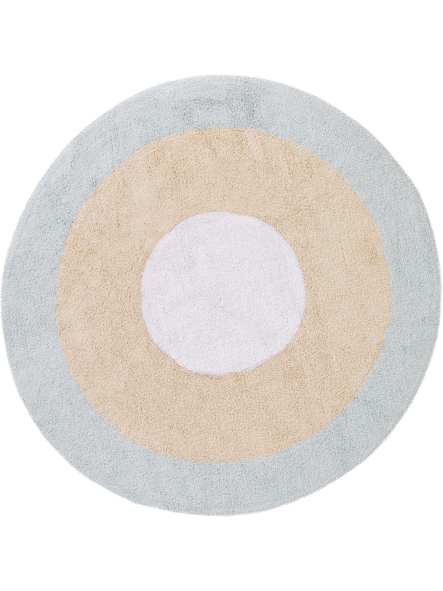 Lytte Teppich Hellblau / 100 cm round Waschbarer Kinderteppich Inka