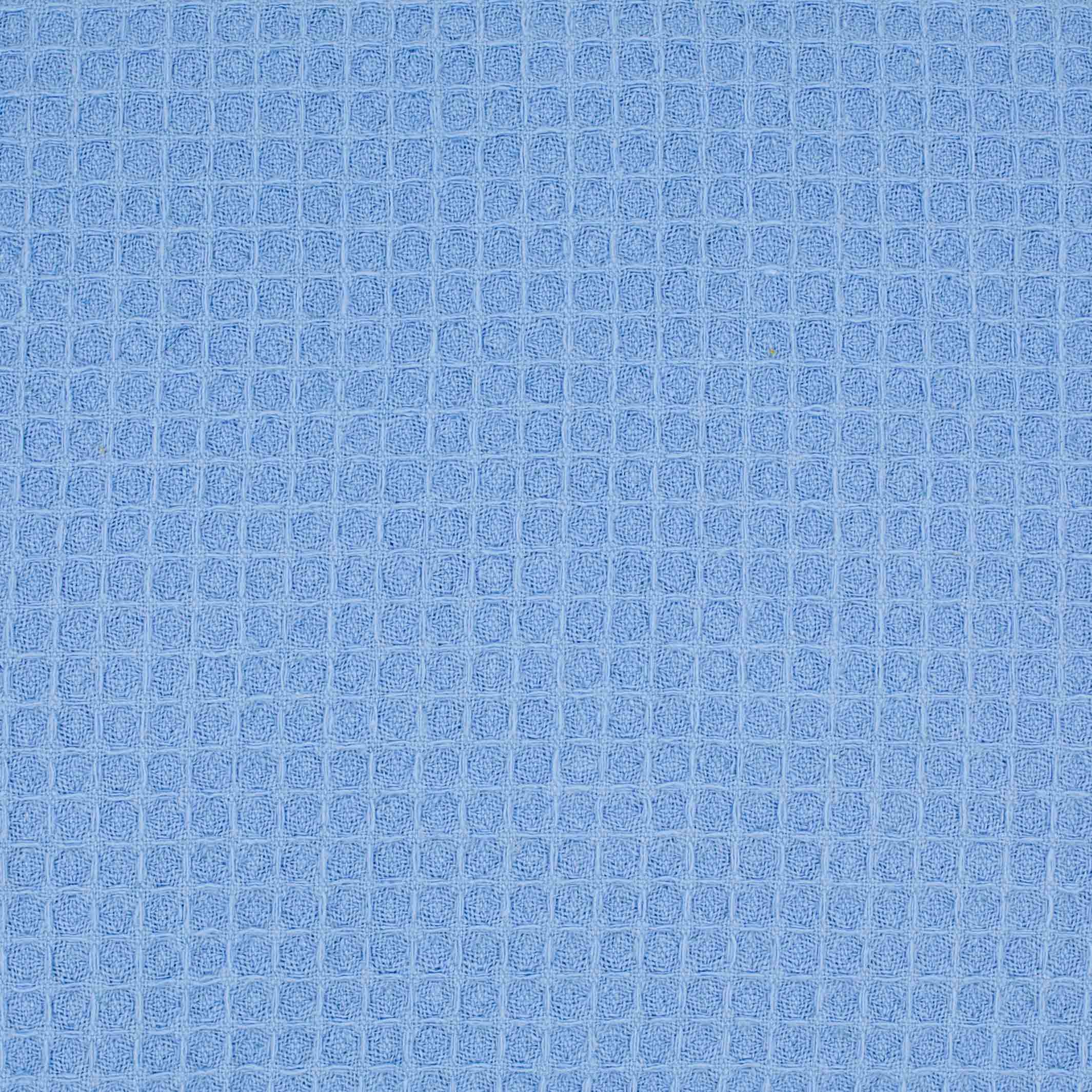 Milimina Stoffe 1.0 m Waffelpiqué Stoff Uni Blau