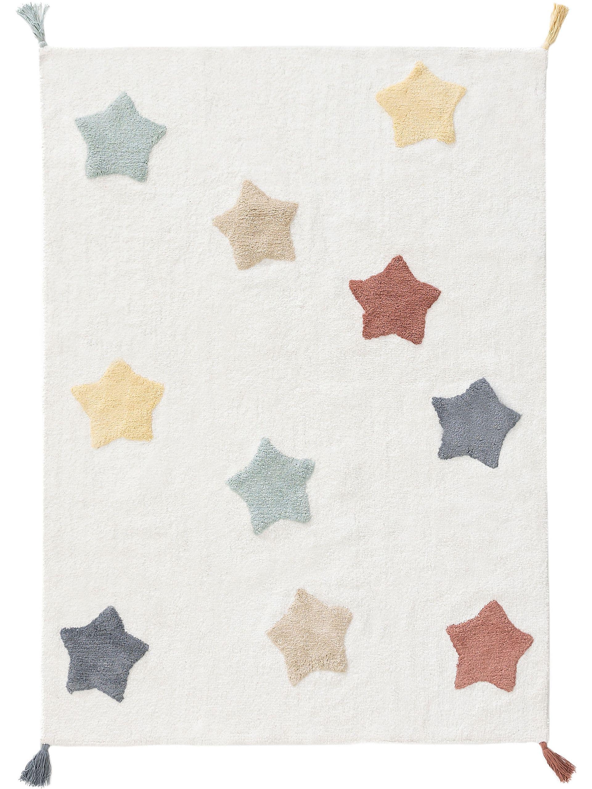 Lytte Teppich Multicolor / 120x170 cm Waschbarer Kinderteppich Stars